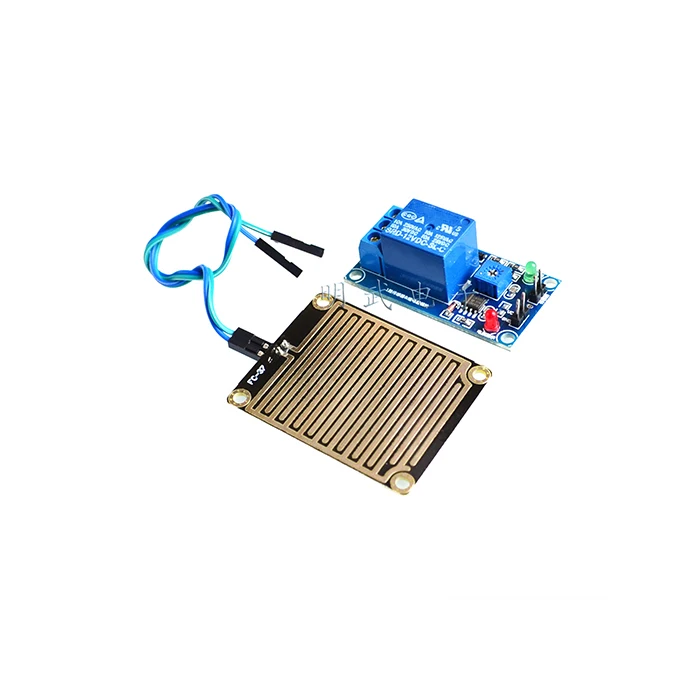 12V Raindrop Controller Module With Relay Leaf Humidity Waterless On Switch