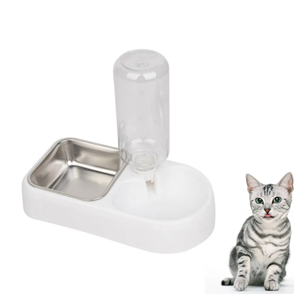 

Double Pet Water Feeder Premium PP Stainless Steel Anti-Slip Design Automatic Drinking Bowl for Dog Puppy Home and Pet Shop Use