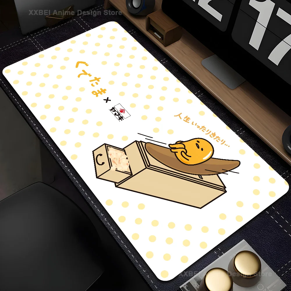 Yellow Cartoon G-Gudetama Mouse Mat Desk Mat With Pad Gaming Accessories Prime Gaming XXL Keyboard Pad Padding Mat