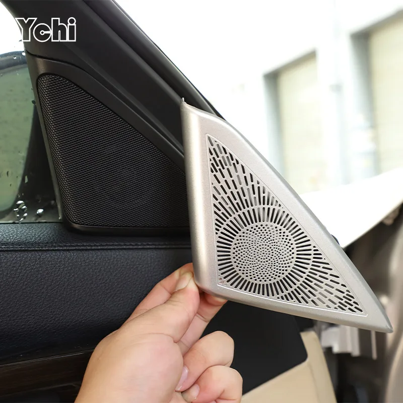 

For BMW 7 Series F01 F02 F03 F04 G11 G12 2009-2020 Aluminum alloy Car Car Door Treble Speaker Net Cover Sticker Car Accessories