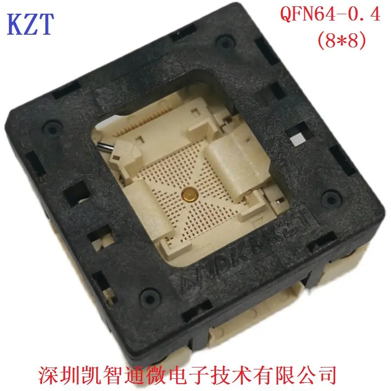 QFN64-0.4 Test Socket 0.4 Pitch Aging Socket ICSOCKET QFN64 8*8 Chip Burning Socket