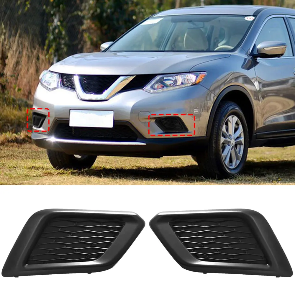 2x Fog Light Cover For Nissan X-Trail Xtrail Rogue 2014 2015 2016 Foglights Covers Frame Headlights Grille Grill Car Accessories