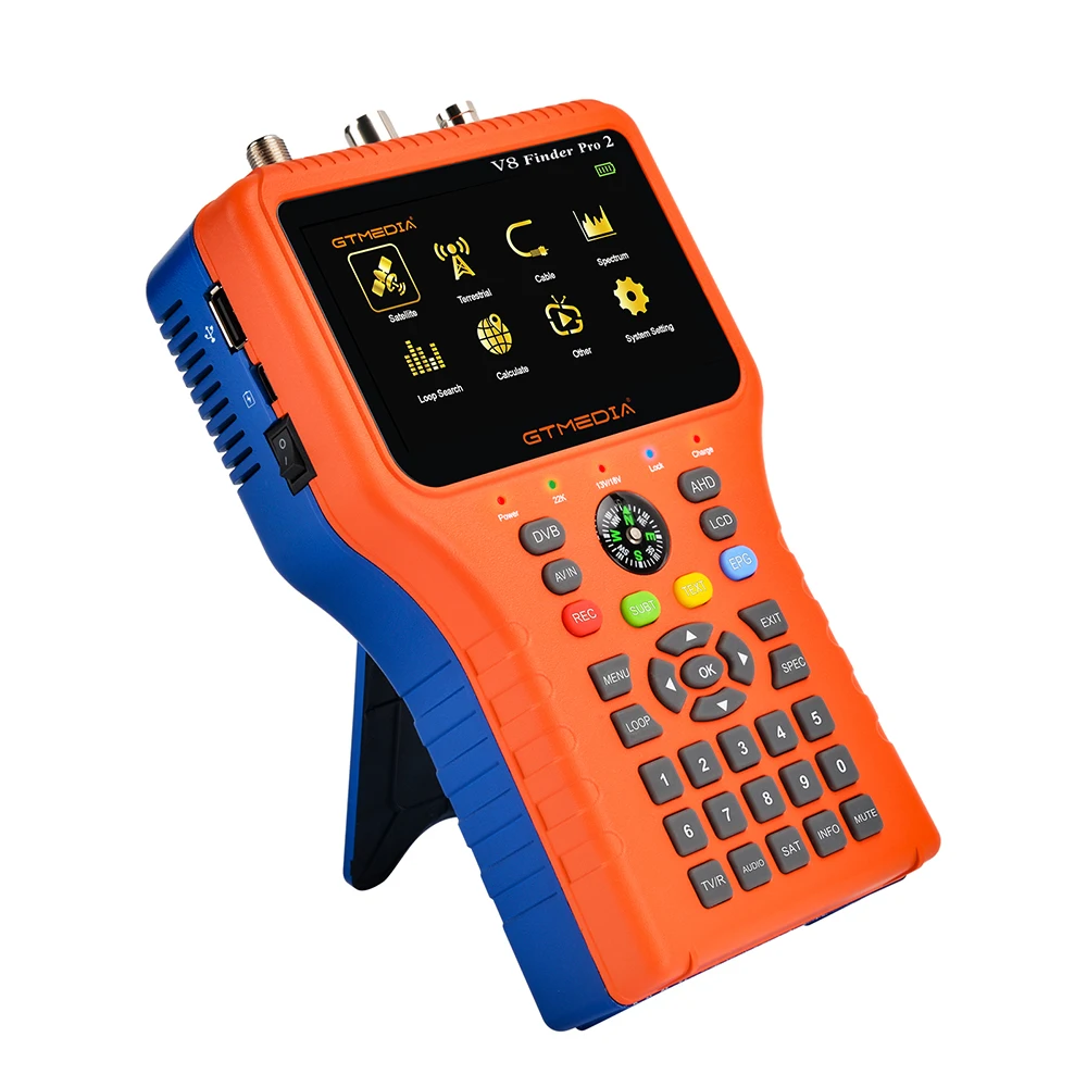 GTMEDIA V8 Finder2/Pro2 + bolsa medidor de satélite buscador de satélite DVB-S/S2/S2X 1080P pantalla TFT LCD de alta definición de 3,5 pulgadas