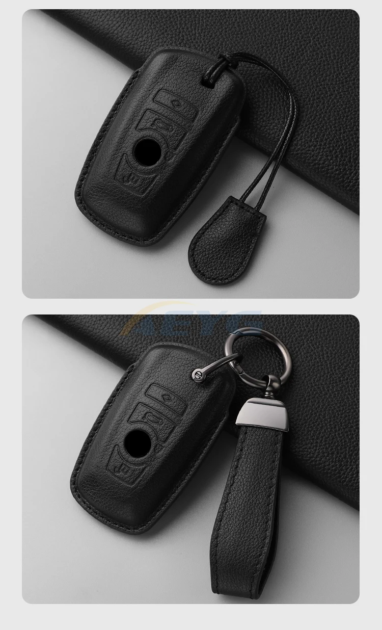 Leder-Autoschlüsselhülle für BMW F20 F30 G20 F31 F34 F10 G30 F11 X3 F25 X4 I3 M3 M4 1 3 5 Serie Schlüsselanhänger – Detail 10