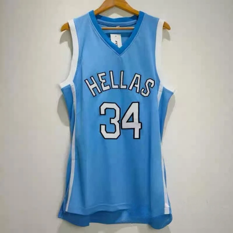 

Basketball Jerseys 2024 Oversize HELLAS 34 Giannis ANTETOKOUNMPO G. Embroidery Breathable Athletic Sports Hip Hop Sportswear