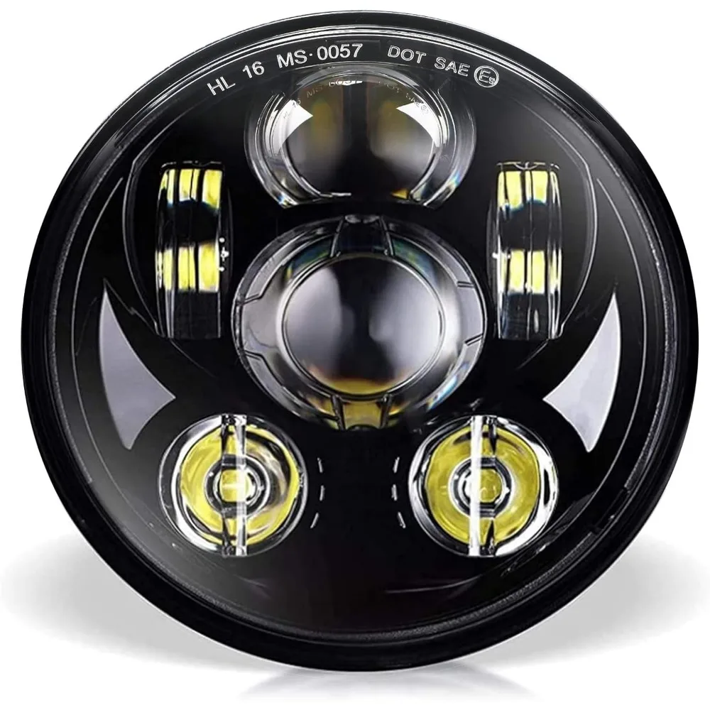 

5-3/4 5.75 inch LED Headlight - Compatible with Harley Davidson Dyna Street Bob Super Wide Glide Low Rider Night Rod Train Soft