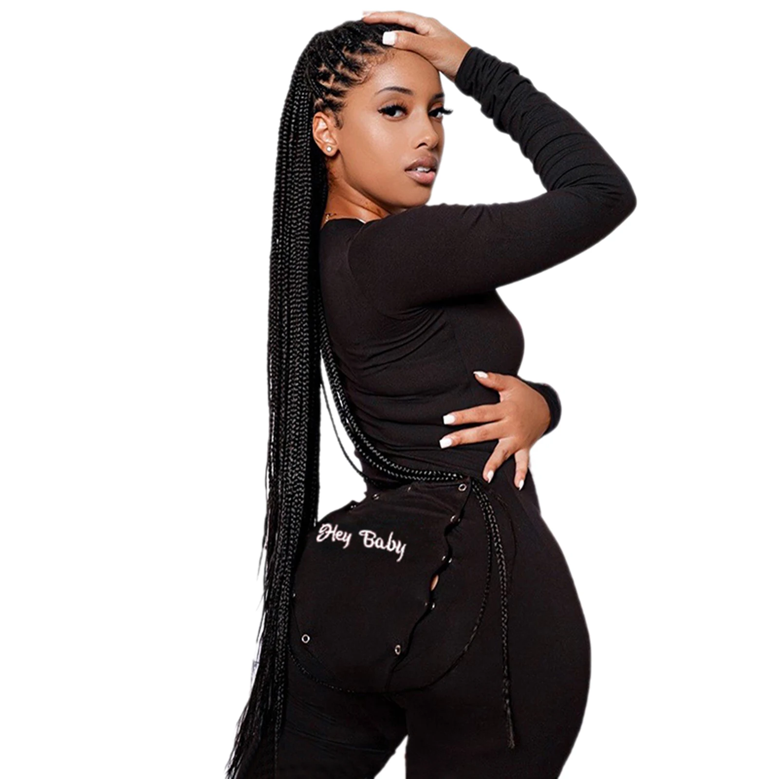 Jumpsuit piyama leher V dalam potongan renda seksi wanita Bodysuit Romper lengan panjang elegan dengan ikat pinggang