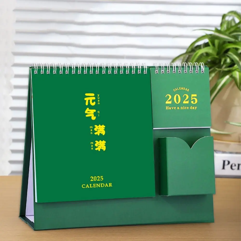 Criativo 2025 calendário de mesa simples portátil agenda planejador agendador mesa decoração em pé flip calendário escritório papelaria