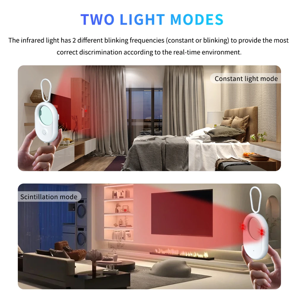 Mini Smart Anti Lost Rastreador GPS Rastreador, 2 Níveis de LED, Scanner de Sinal Sem Fio, Detector Inteligente para Casa e Viagem