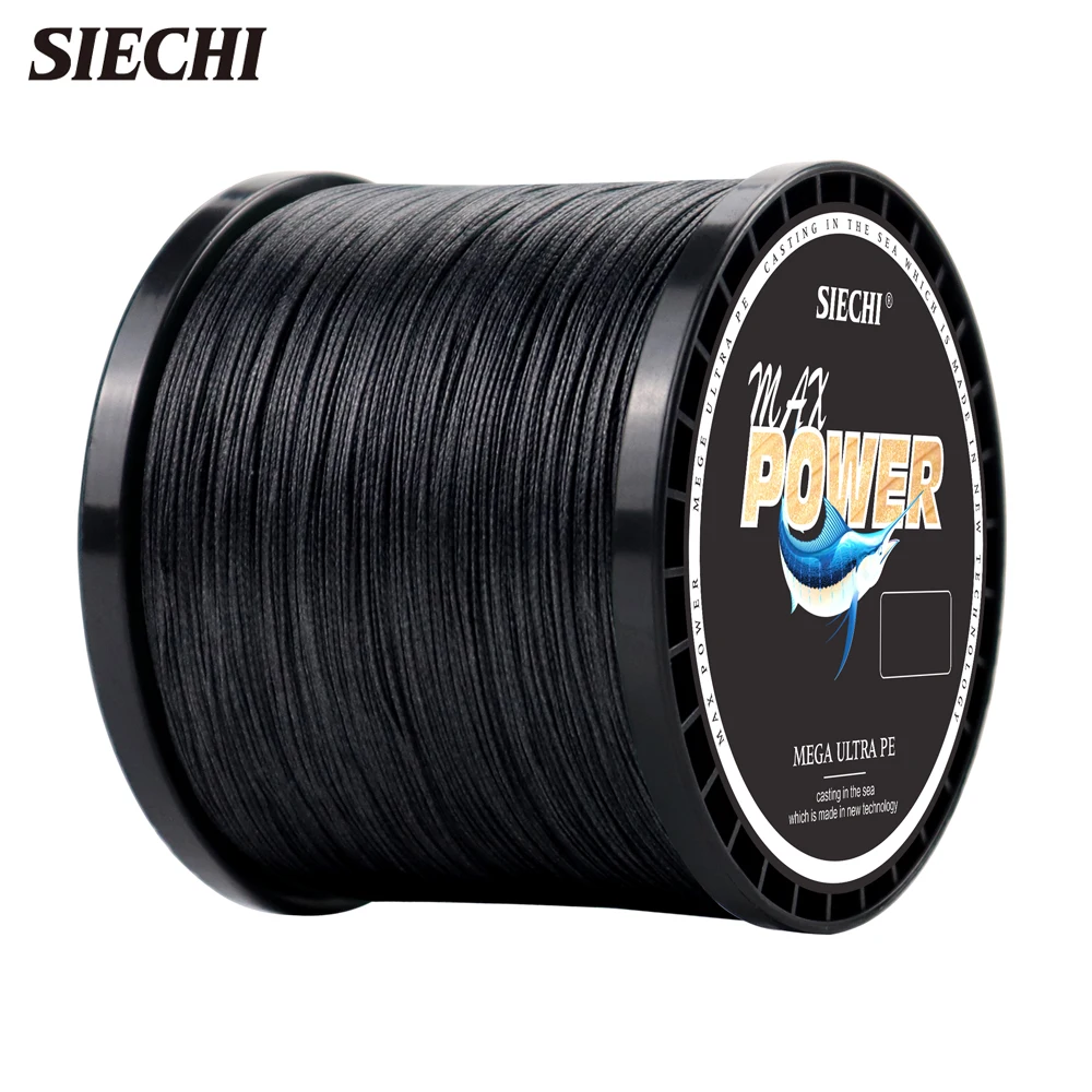 SIECHI X8 Super Strong 4 Strands Braided Fishing Line 300M 500M 1000M Multifilament PE Wire Saltwater Freshwater Fishing Tackle