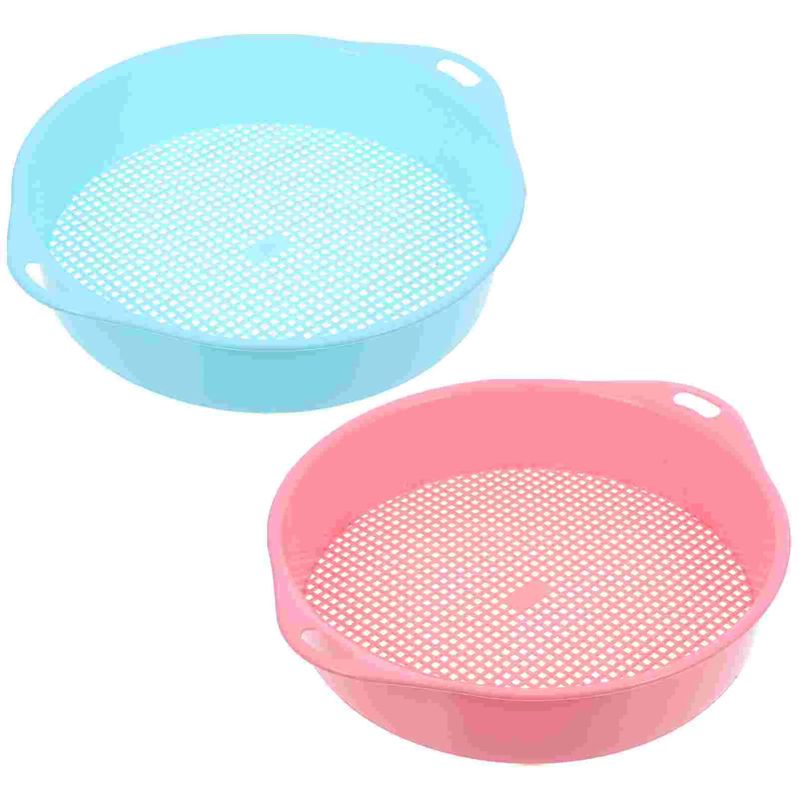 

2 Pcs Dirt Sifter for Gardening Soil Sieve Sifting Pan Square Hole Moisture Meter