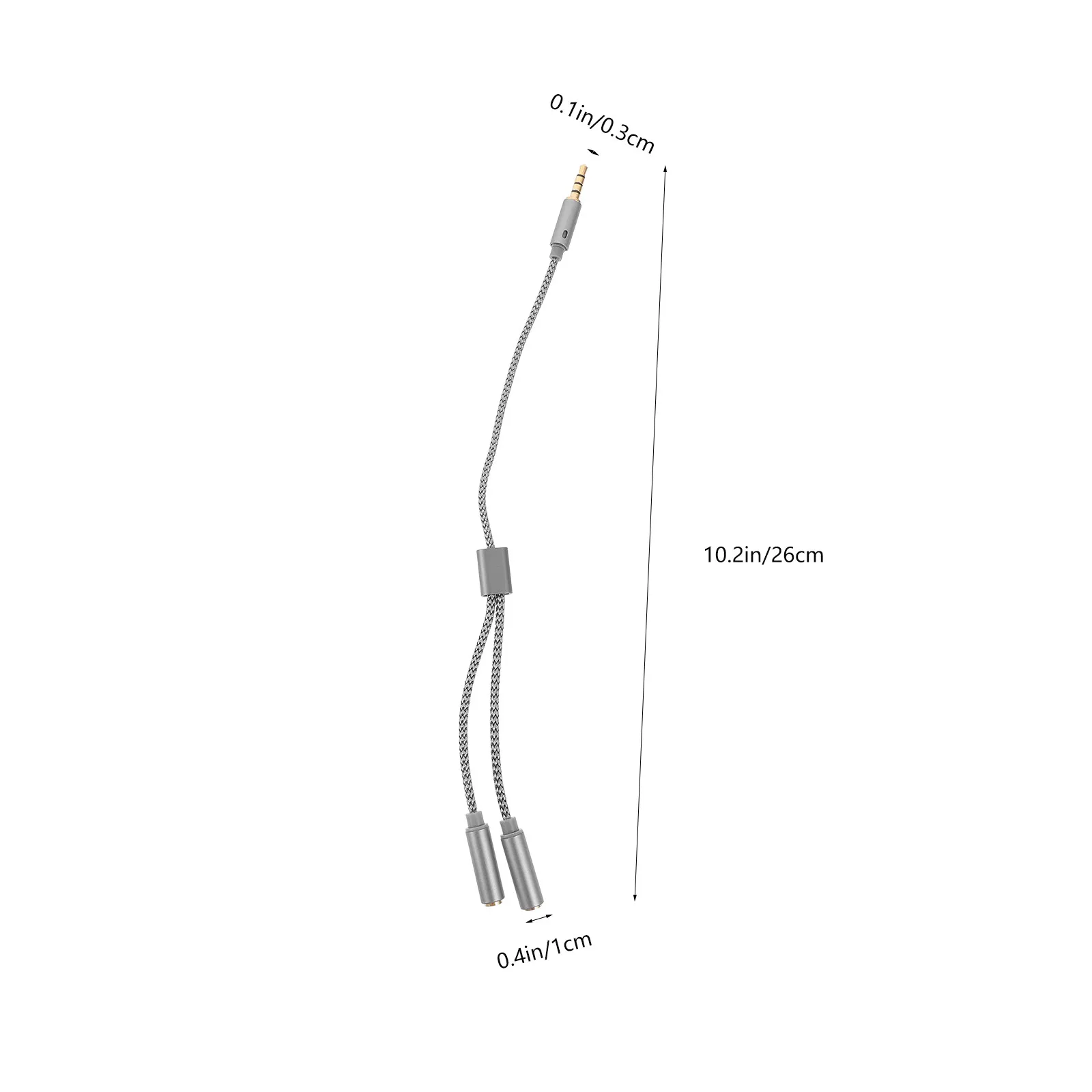 3Pcs Headphone Mic Splitter 3.5mm Audio Splitter Cable 1-to-2 Dual Output for Phone Computer Simultaneous Use Stylish Minimalist