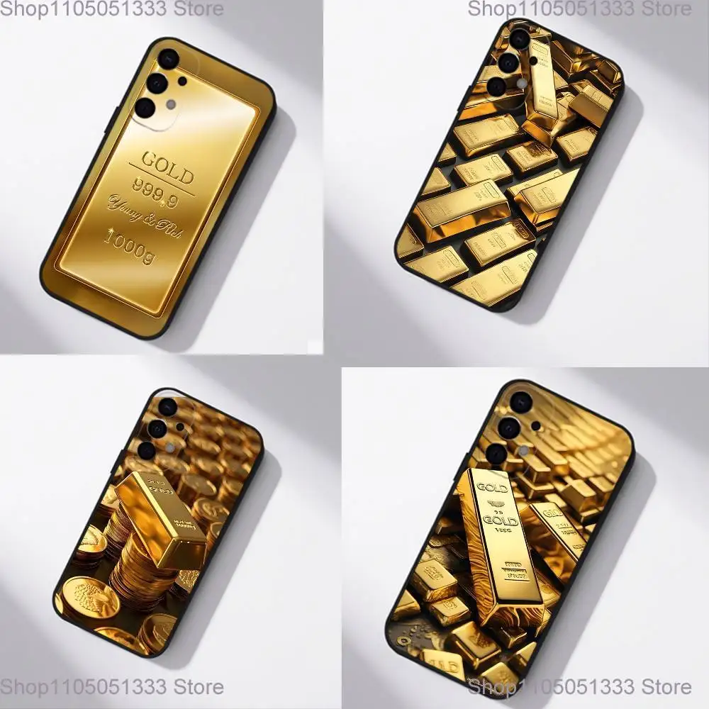 

Money Gold Art Phone Case For Samsung S25,S24,S21,S22,S23,S30,Ultra,S20,Plus,Fe,Lite,5G Black Cover