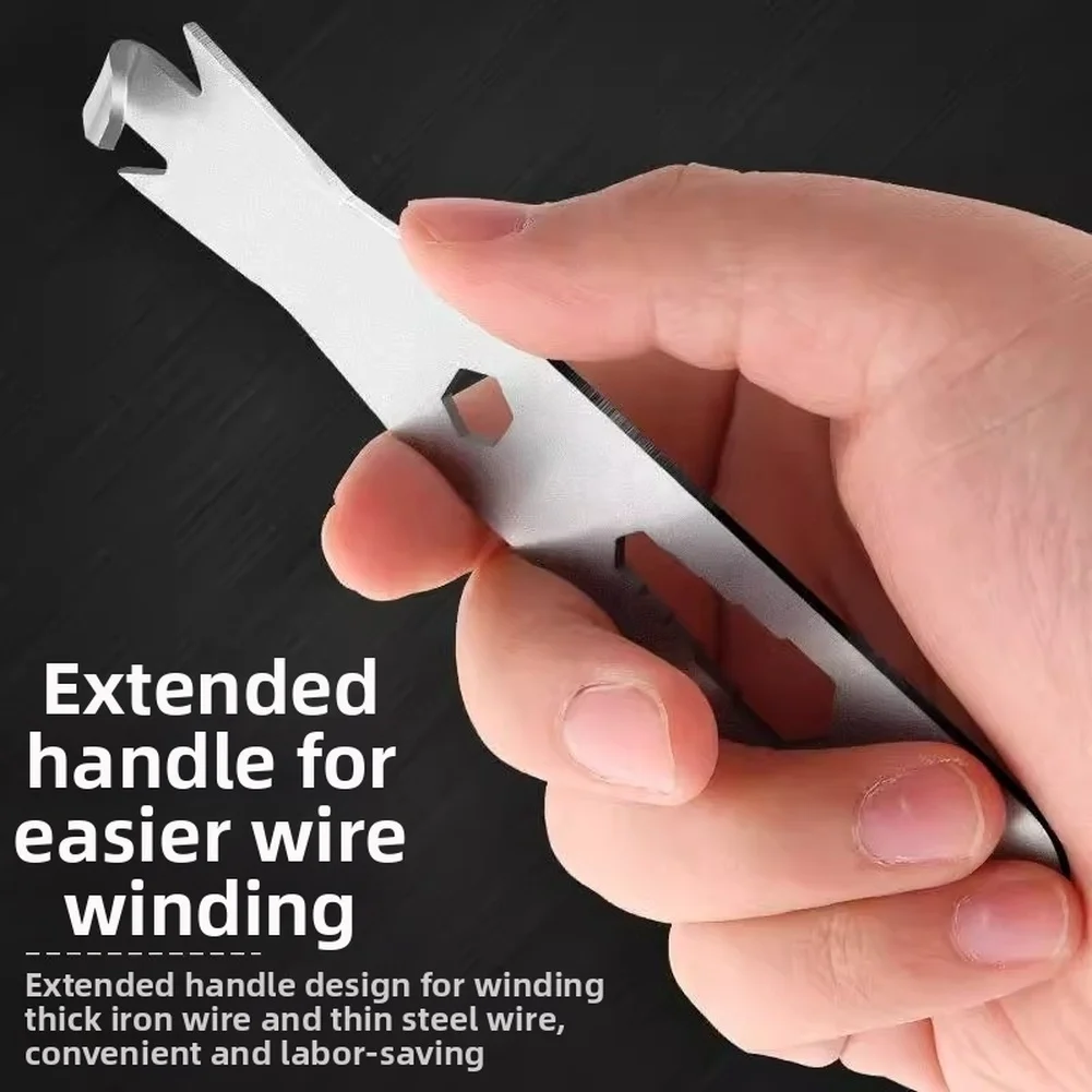 1Pcs Stainless Steel Wire Twisting Tool Hex Extended Handle With Hanging Hole For Fence Vineyard Construction Binding Wire
