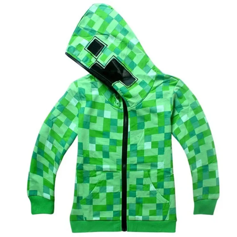 Nueva ropa deportiva para niños, disfraz de Halloween verde, ropa divertida, fiesta de cumpleaños, juegos M-Creeper para niños, conjunto de tocados