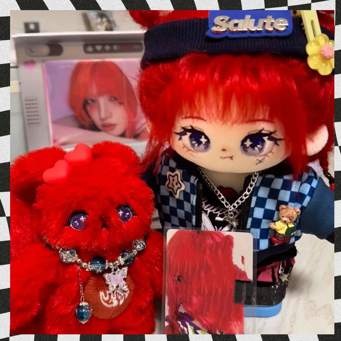 20 cm Idol Kpop Puppe Nagigi Song Yu Qi Fans Rothaar Chinesische Mädchen Puppe Gefüllte Plüsch Dress-up Baumwolle Puppe senden Freunde Geschenk Weihnachten