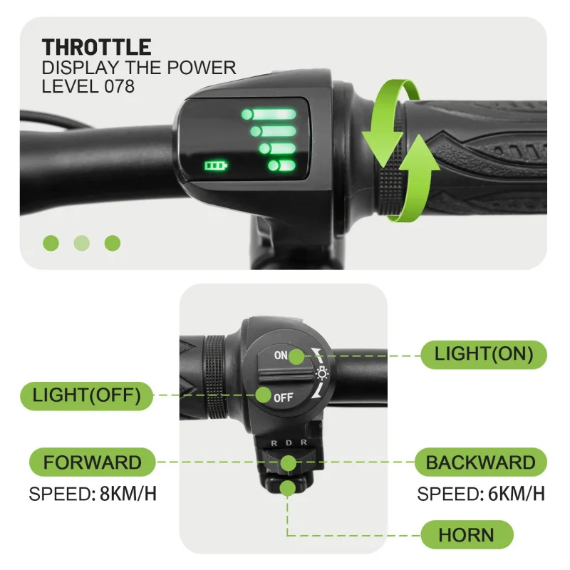 Greenpedel 2025 High Quality Electric Scooter Elderly 24v 250w Three-Wheel Mobility Scooter LED Light with Battery