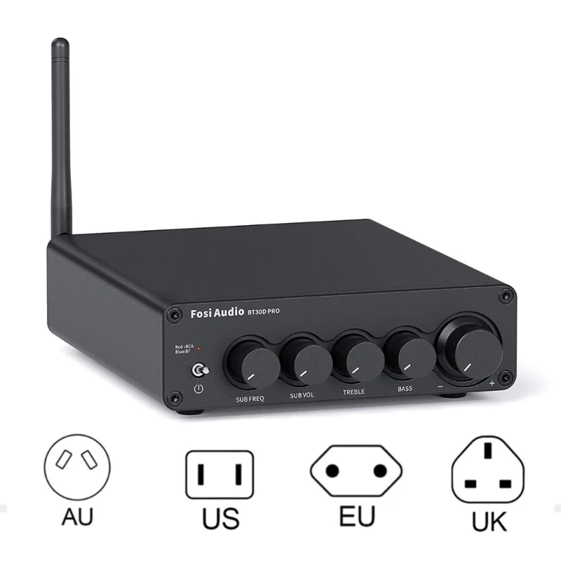 

BT30DPro TPA3255 HiFi Bluetooth5.0 Усилитель стереоаудиоприемника 2.1-канальный N58E