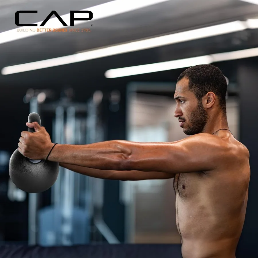 مسابقة Kettlebell من الحديد الزهر لتدريبات القوة وتدريبات اللياقة البدنية، هيكل متين من الحديد الصلب بسلاسة