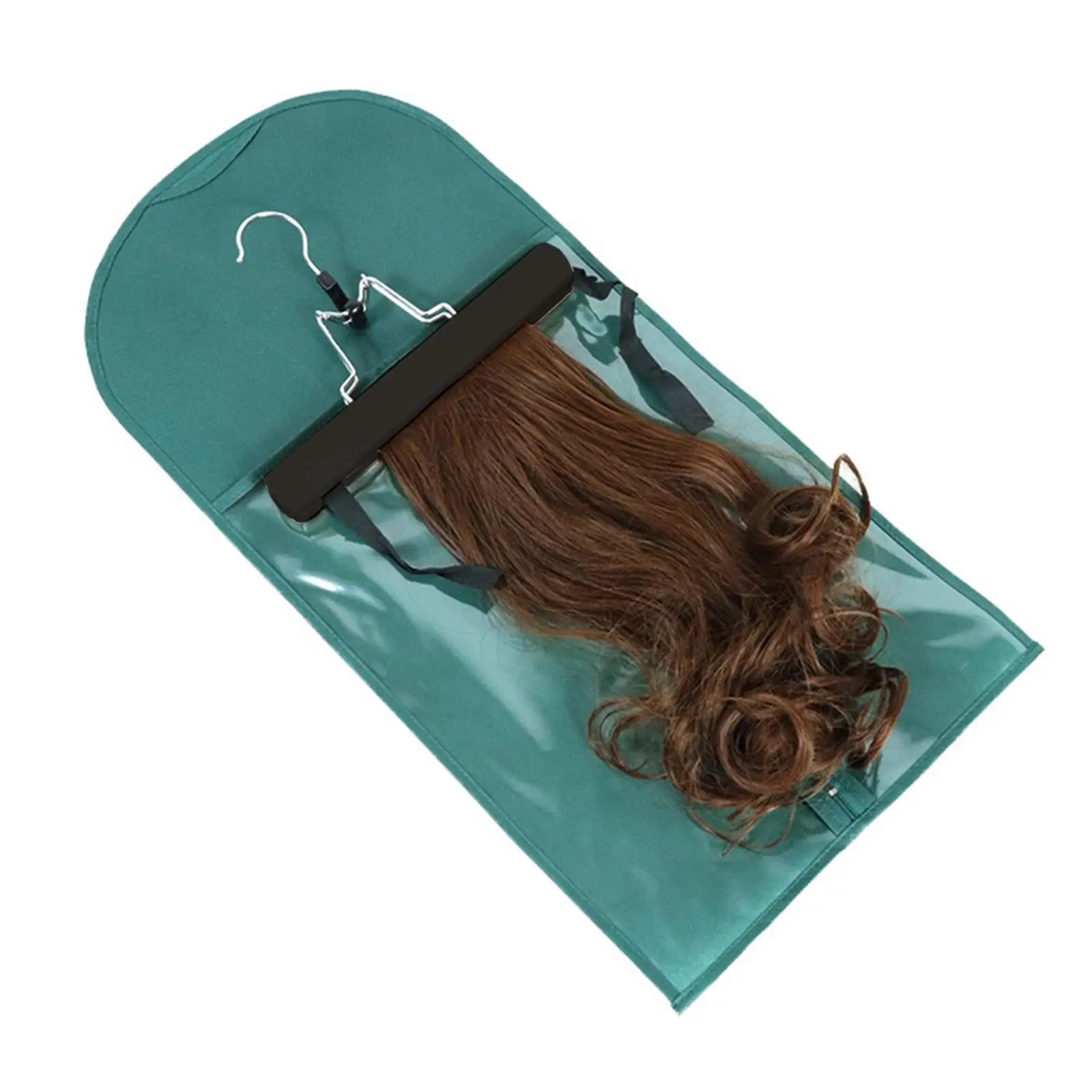 Hairpieces Pouch with Hanger Dust Proof Wigs Extensions for Ponytail Women