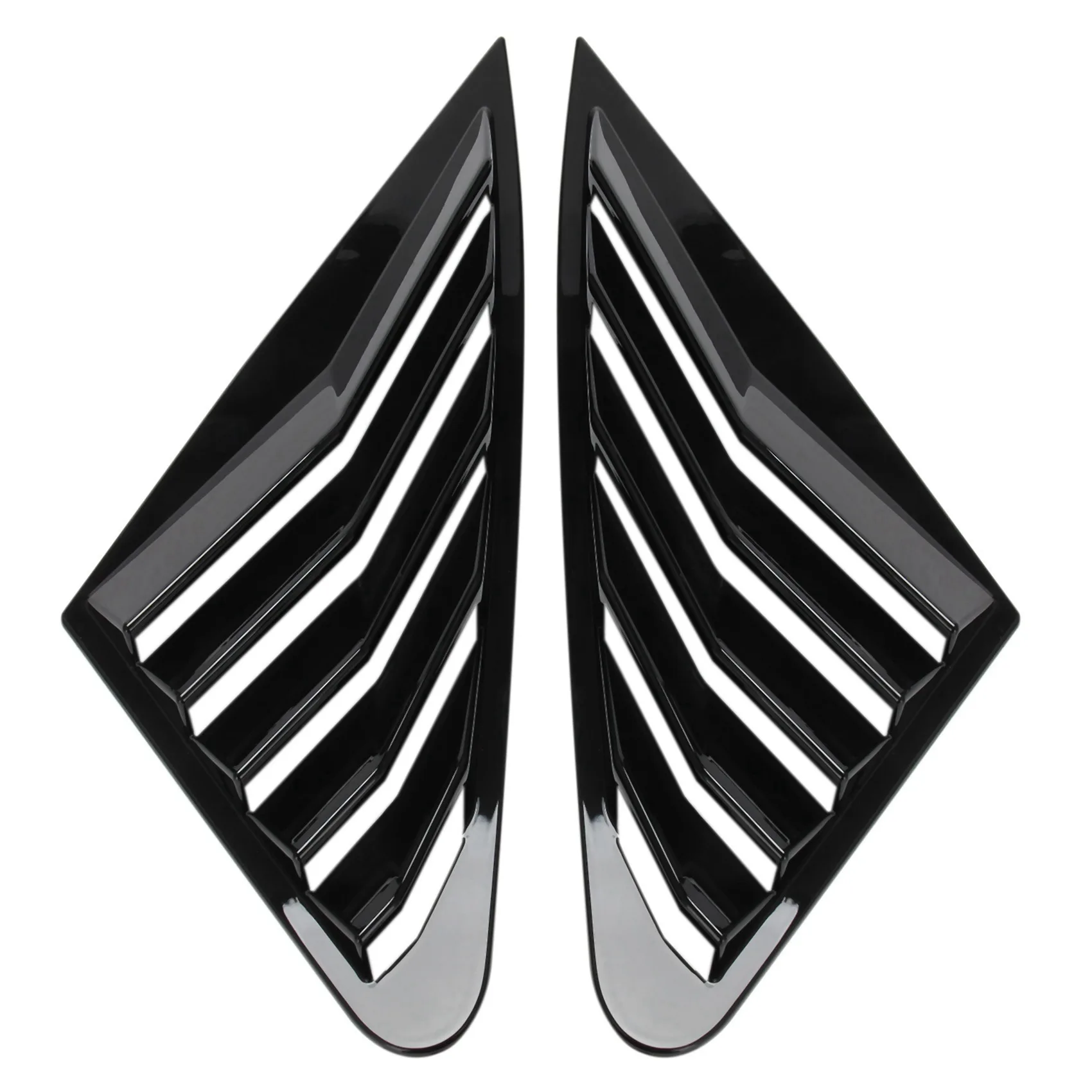 

Black Car Rear Window Triangle Panel Decoration Cover Shutters Stickers for- A4 B9 2017-19