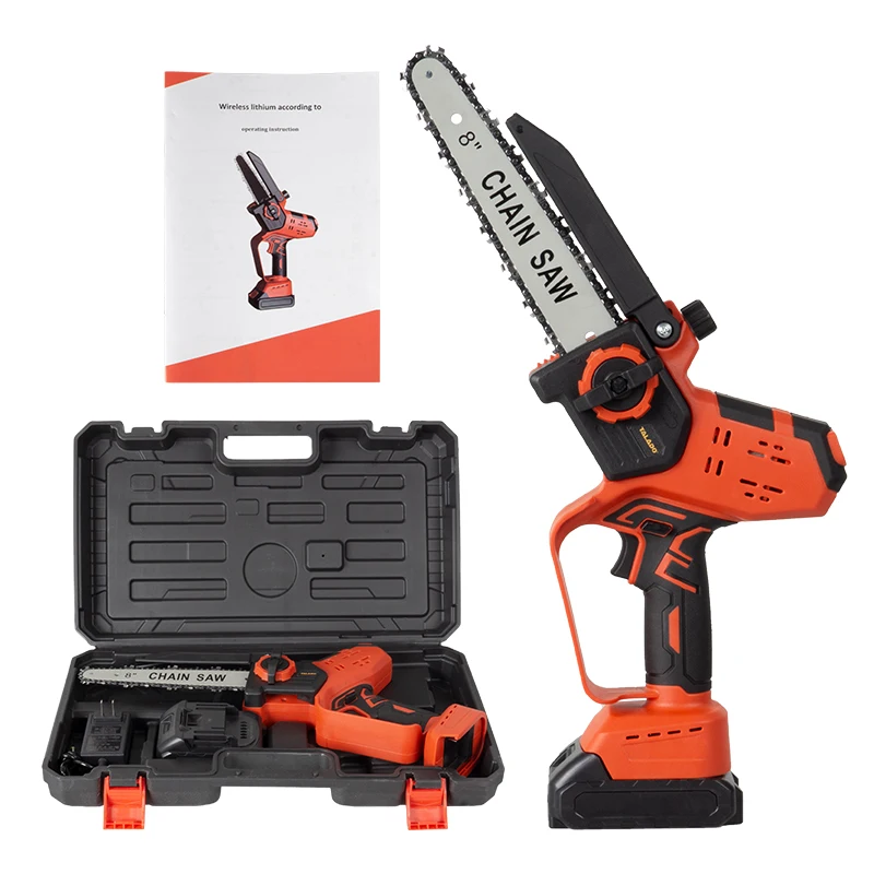 High Quality Small Lithium 8Inch Mini Powered Chain Saw Battery-Operated Cordless Electric Chainsaw With Battery And Charger