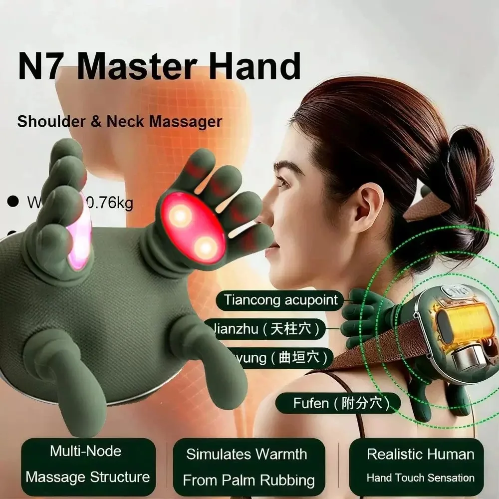 

Massage Shawl For Neck Cervical Shoulders Massager Electric Back Masajeador Deep Muscle Relaxation Machine Kneading Spine Tool
