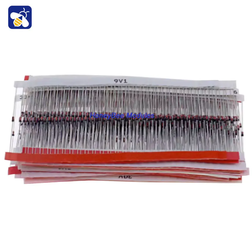 1020pcs 34 Specification High Voltage Zener Diode 0.5W 2V~47V 1/2W Regulator Diode Pack