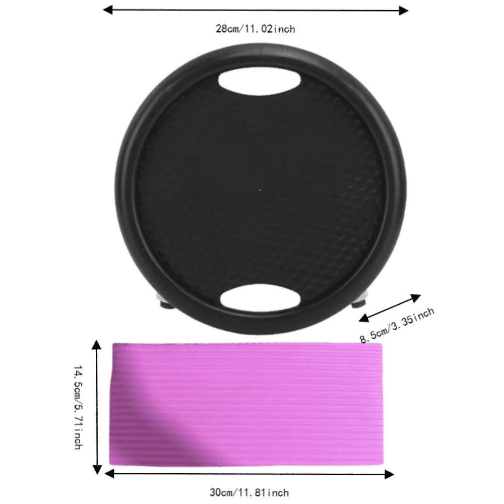 6pcs PP Abdominal Exercise Board Silent Wheels Round Platform Fitness Slider Board Ergonomic Grip 360 Degree Rolling