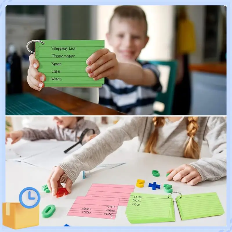 

Popular 600 PCS Index Cards 3X5 Inches Colored Flash Cards With Ring, Punched Lined Flash Cards Ruled Index Cards