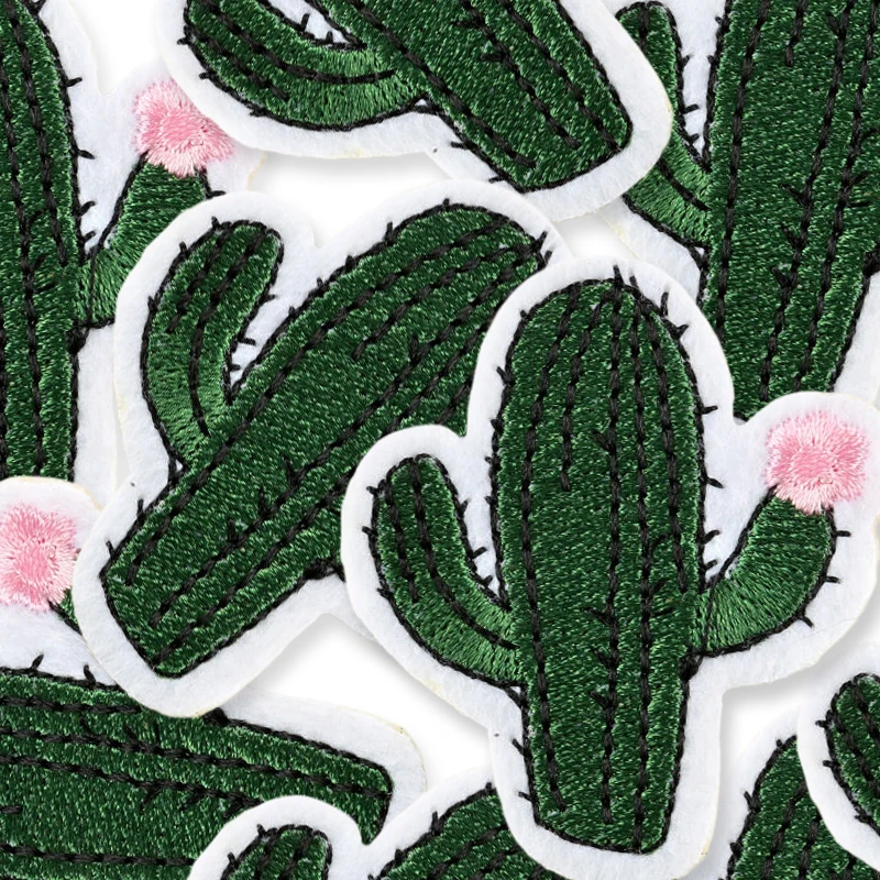 10Pcs Lot Green Plant Outdoor Iron On Patches For Clothes Embroidered Naszywka Stickers Bulk Pack Sew Small Diy Jacket Parches