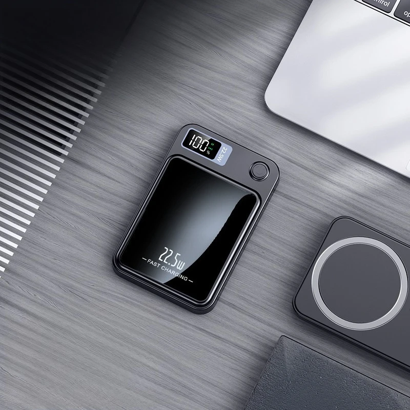 

5000MAh Magnetic Fast Charging 22.5W Wireless Power Bank Portable Digital Display Long-lasting Battery Life Mobile Power Bank