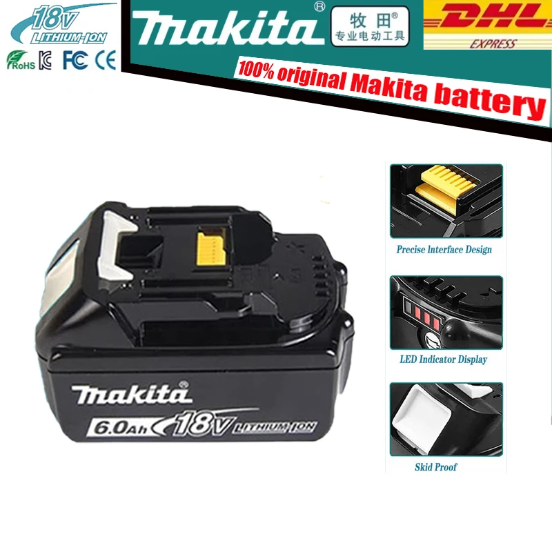 

Original Makita 18V 6000mAh Battery ,Suitable for all 18V electric tools in Makita, BL1830 BL1850 BL1840 BL1860