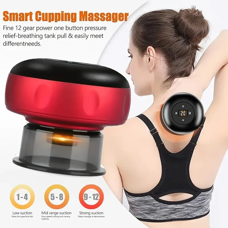 Multifunctional Cupping Scraping Massager, Pressure Release Safety Valve, Compact for Home Daily Massage