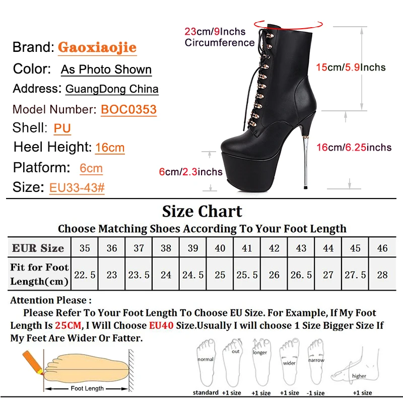 Winter Sexy Women\'s Ankle Boots Black Platform Zip Metal Stiletto Heels 16CM Strip Pole Dancing Shoes Warm Club Party Lady Shoes