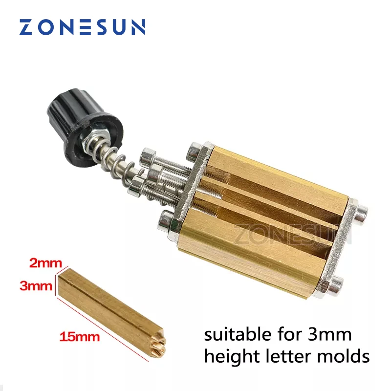 ZONESUN Mould holder of LT-50D ribbon printer coding device heat head of stamping printer heat block of printer letter die cave