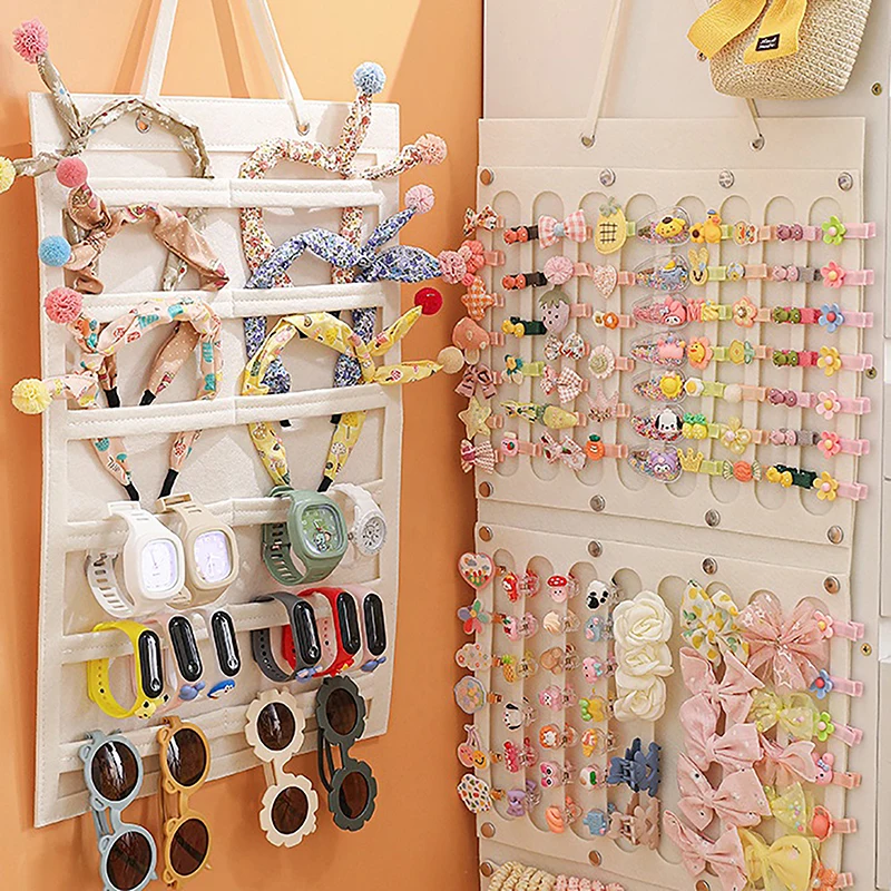 

Hair Bows Organizer Wall Hanging Large Capacity Headband Holder Hair Clip Storage Hanger Space Saving Accessory For Girl Room