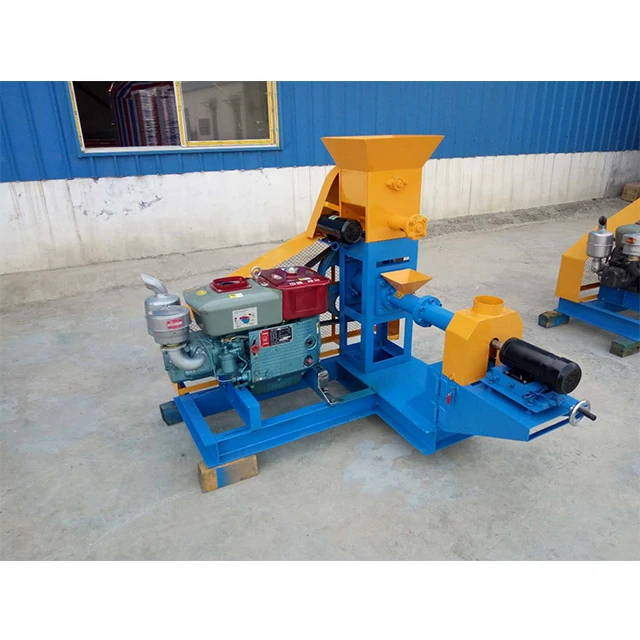 60-80mesh which were crushed and mixed Hot sale floating fish feed pellet machine price fish feed machine