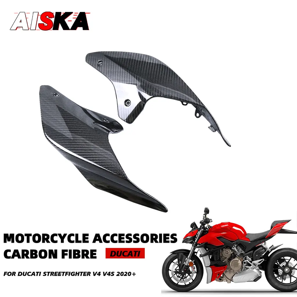 For Ducati Streetfighter V4 V4S Carbon Fiber Side Panels Covers Protectors Fairing Body Part Motorcycle Accessories 2020 - 2024