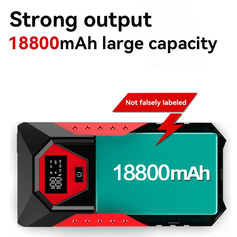 18800mAh Car Jump Starter Portable Power Bank Car Battery Booster 12V  1200A Car Starting Device for Petrol Diesel 6.0L/4.0L