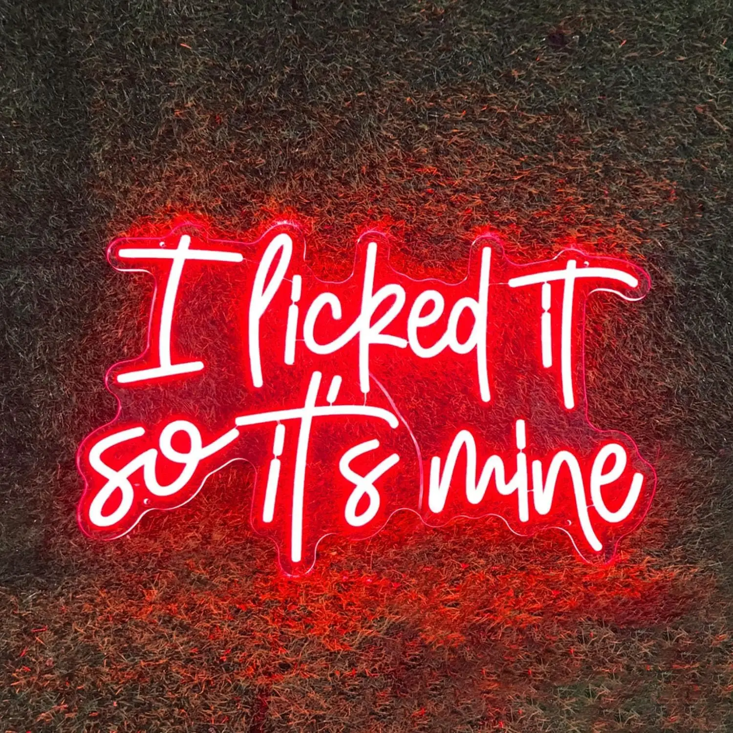 

I Licked It So It's Mine Neon Sign LED Neon Light for Bar Club Wedding Birthday Wall Art Decor USB Letters Light Up Sign Gift