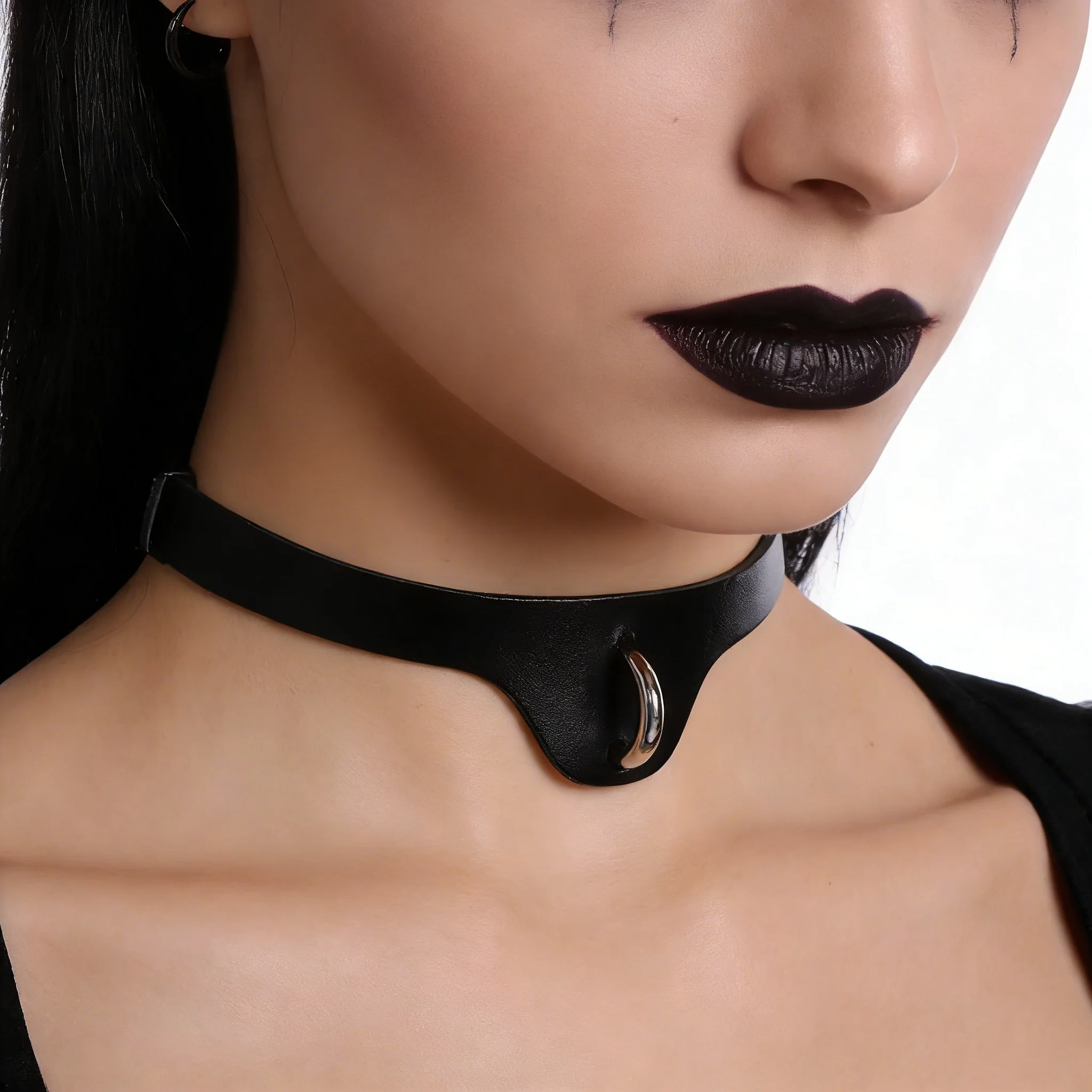 New Sexy Harajuku PU Leather Collar Belt Pendant Necklaces Women Men Punk Neck Gothic Black YK2 Choker Necklace Cool Jewelry