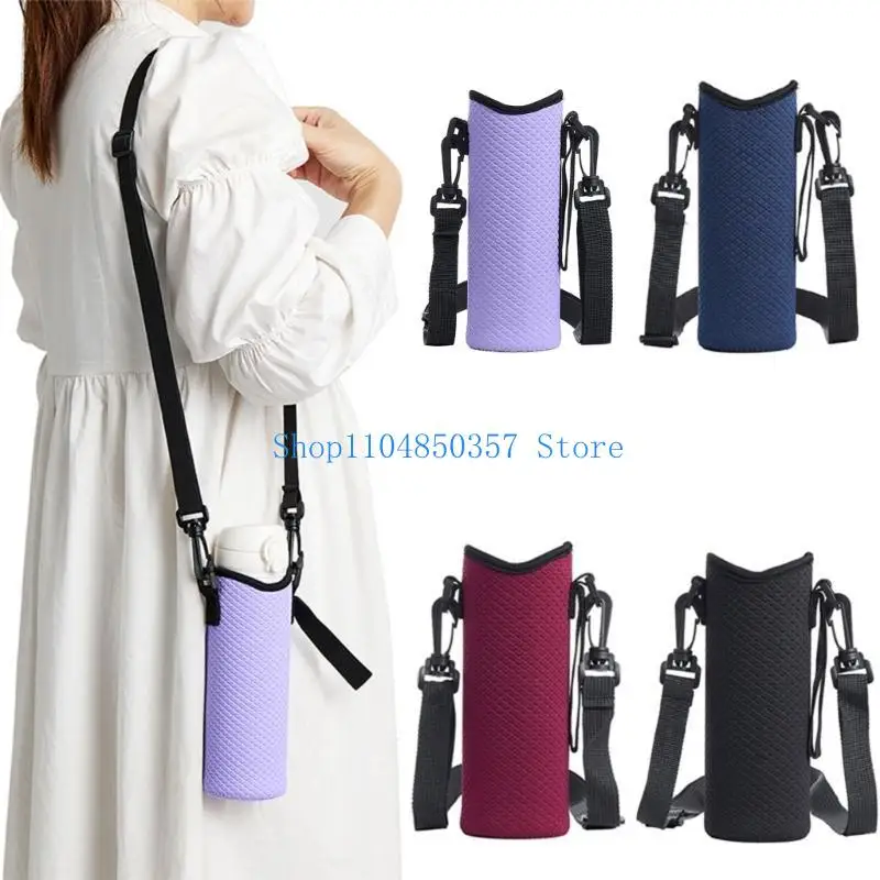 

652F Water Bottle Sling Bag for Carrier Crossbody Sleeve Neoprene Water Bottle for Case Holder Cover Sport Water Bottle