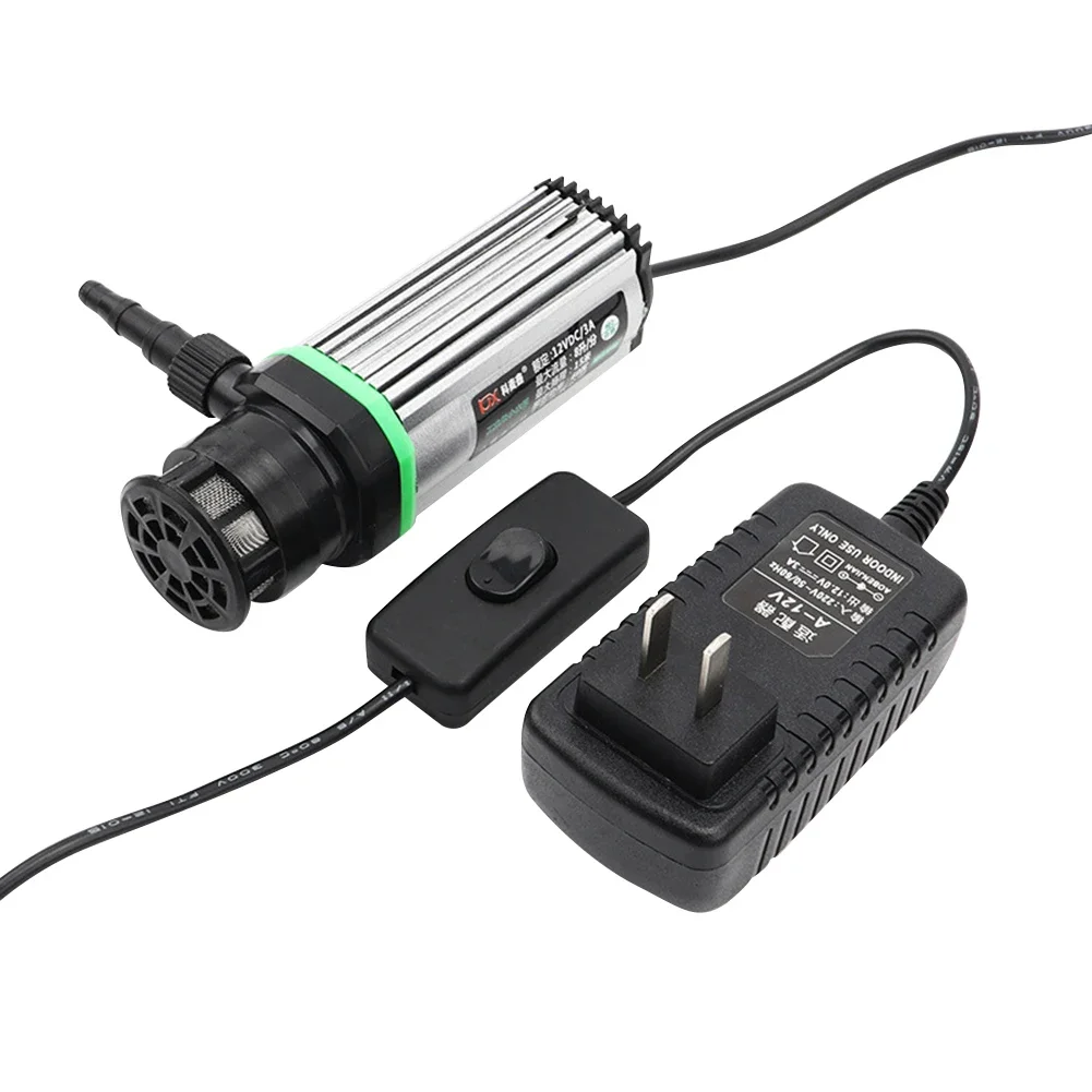 DC 12V Submersible Water Pump Water Flow Speed Adjustable Bottom Suction Water Pump for Slotting/Cutting/Water Drilling Machine