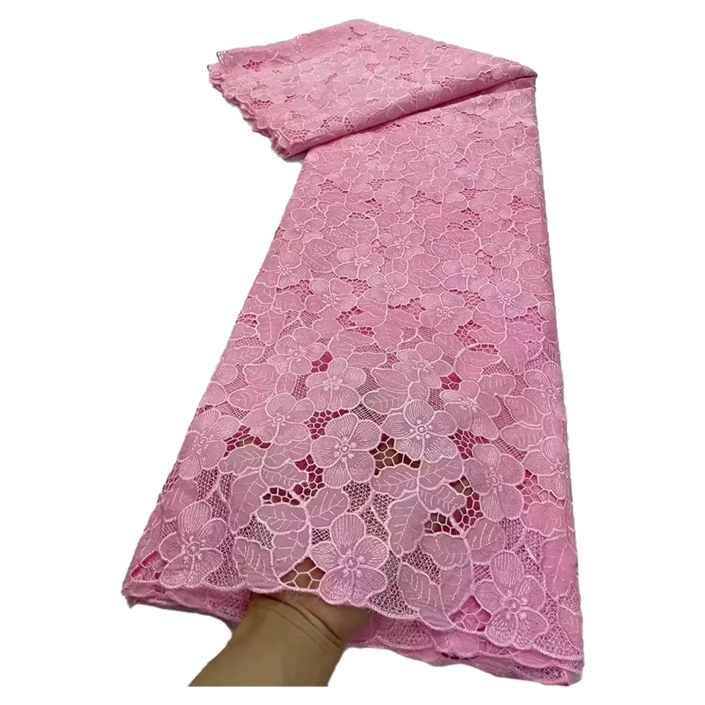 أنيقة أحدث الأنسجة صافي الدانتيل والتطريز النسيج خياطة لفستان الزفاف 5 ياردة النساء 2025 النيجيري الأفريقي للذوبان في الماء الدانتيل