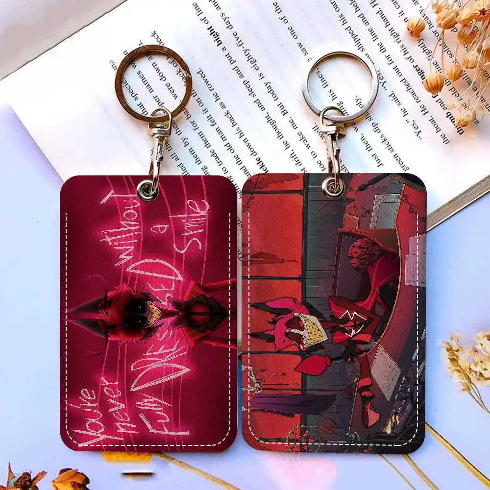 Popular A-Alastor H-Hazbin H-Hotel 1pc INS Creative Cartoon Student Campus Card Holder For Meal Card, Bus Card, Work Card, Etc