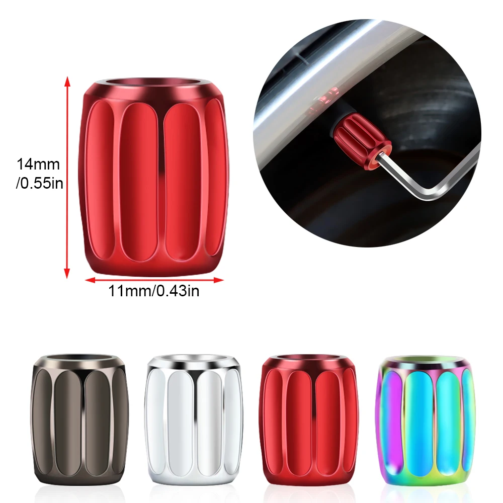 1 Set Colorful Anti-Theft Wheel Caps Car Tire Stem Valve Cap on Wheels Automobile Tires Nipple Cap Cover Tyre Parts Accessories