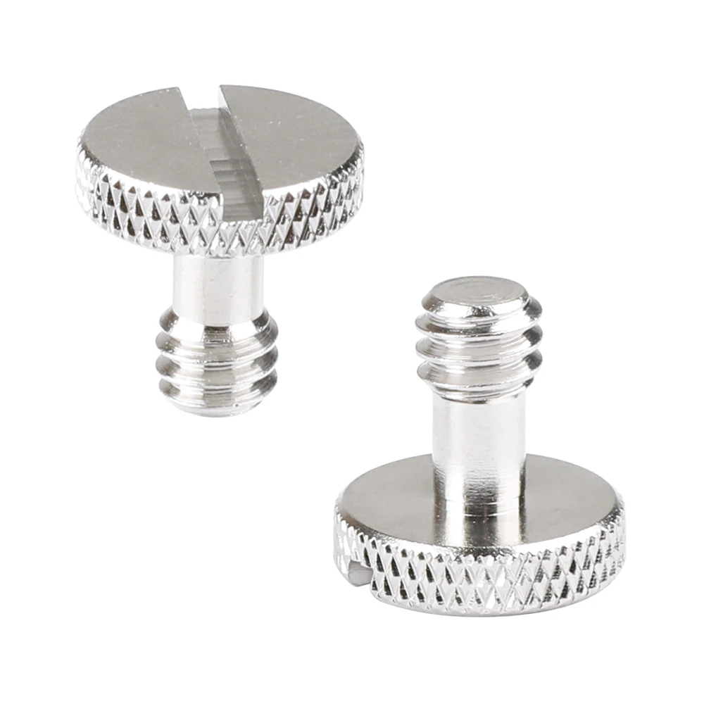 CAMVATE 2ชิ้นเปลี่ยนชุดสกรูมาตรฐาน1/4 "-20 Slotted สกรูสำหรับแผ่นกล้อง Rig, Gimbals ใหม่