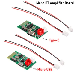 4Ω 3.7V 3W Mono BT Power Amplifier Micro USB/Type C Audio Stereo Sound Speaker PCB Battery Charging Function AMP Module