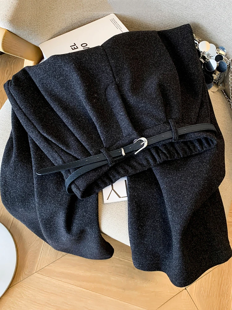 

Женские утепленные брюки с высокой талией и широкими штанинами, осенне-зимние, на флисовой подкладке, длинные, прямого кроя, удобные, повседневные